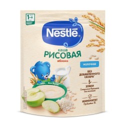 Каша молочная Nestle рисовая с яблоком с 4 мес 200 г