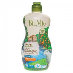 Жидкость BioMio экологичное средство для мытья посуды, овощей и фруктов Био-Кеа с эфирным маслом мандарина и с экстрактом хлопка 450 мл
