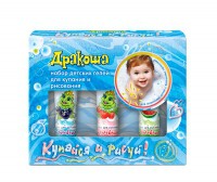 Набор Дракоша Купайся и рисуй гель клубничка + гель арбузик + гель смородинка 40 мл + 40 мл + 40 мл