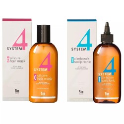 Набор System-4 Программа для стимуляции роста волос №10 тоник терапевтический Т + маска-пилинг терапевтическая О 215 мл + 200 мл