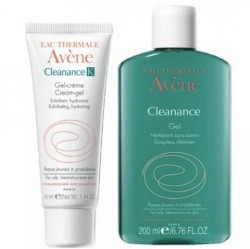 Набор Avene Клинанс К крем-гель кераторегулирующий увлажняющий для проблемной кожи + гель очищающий 40 мл + 50 мл