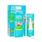 Набор, АкваРоса 0.9% 300 мл + 30 мл Капелька минеральный ополаскиватель + спрей назальный + насадка