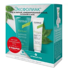 Набор Noreva Эксфолиак крем корректирующий интенсивный акномега 200 + гель очищающий мягкий 30 мл + 100 мл