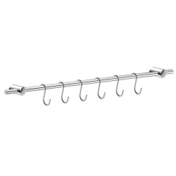 Набор Мультидом рейлинг с креплением + 6 S-крючков 55 см