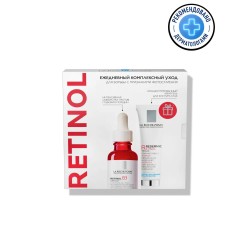 Набор La Roche-Posay Ежедневный комплексный уход для борьбы с признаками старения - сыворотка Редермик Ретинол В3 + уход для контура глаз Редермик Ретинол + крем Антгелиос эйдж коррект антивозрастной SPF50+ 30 мл + 15 мл + 15 мл