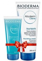 Набор Bioderma крем Атодерм для сухой кожи без помпы + гель для душа 200 мл + 100 мл
