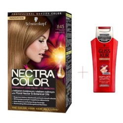 Набор Schwarzkopf краска для волос Нектра Калор 845 Золотистый светло-русый + шампунь Глисс Кур Защита цвета 60 мл + 250 мл