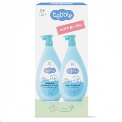 Набор Lavena Беббл шампунь для волос и тела + гель для мытья 400 мл + 400 мл