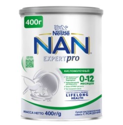 Смесь молочная сухая NAN Экспертпро кисломолочный 0-12 мес 400 г