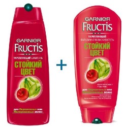Набор Garnier Фруктис стойкий цвет шампунь + бальзам-ополаскиватель 400 мл + 250 мл