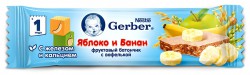 Батончик фруктовый Gerber яблоко банан с вафелькой 25 г