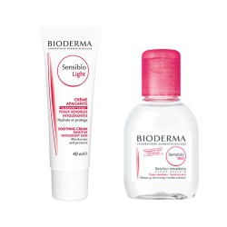 Набор Bioderma крем сенсибио лайт + вода сенсибио 40 мл + 100 мл
